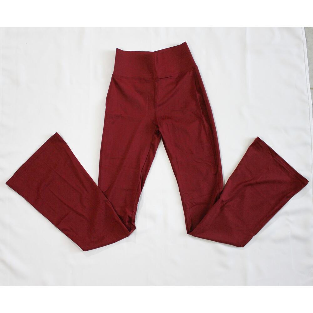 NEW Red Size Small High-Waisted Flared Leggings Bell Bottoms Athletic Wear